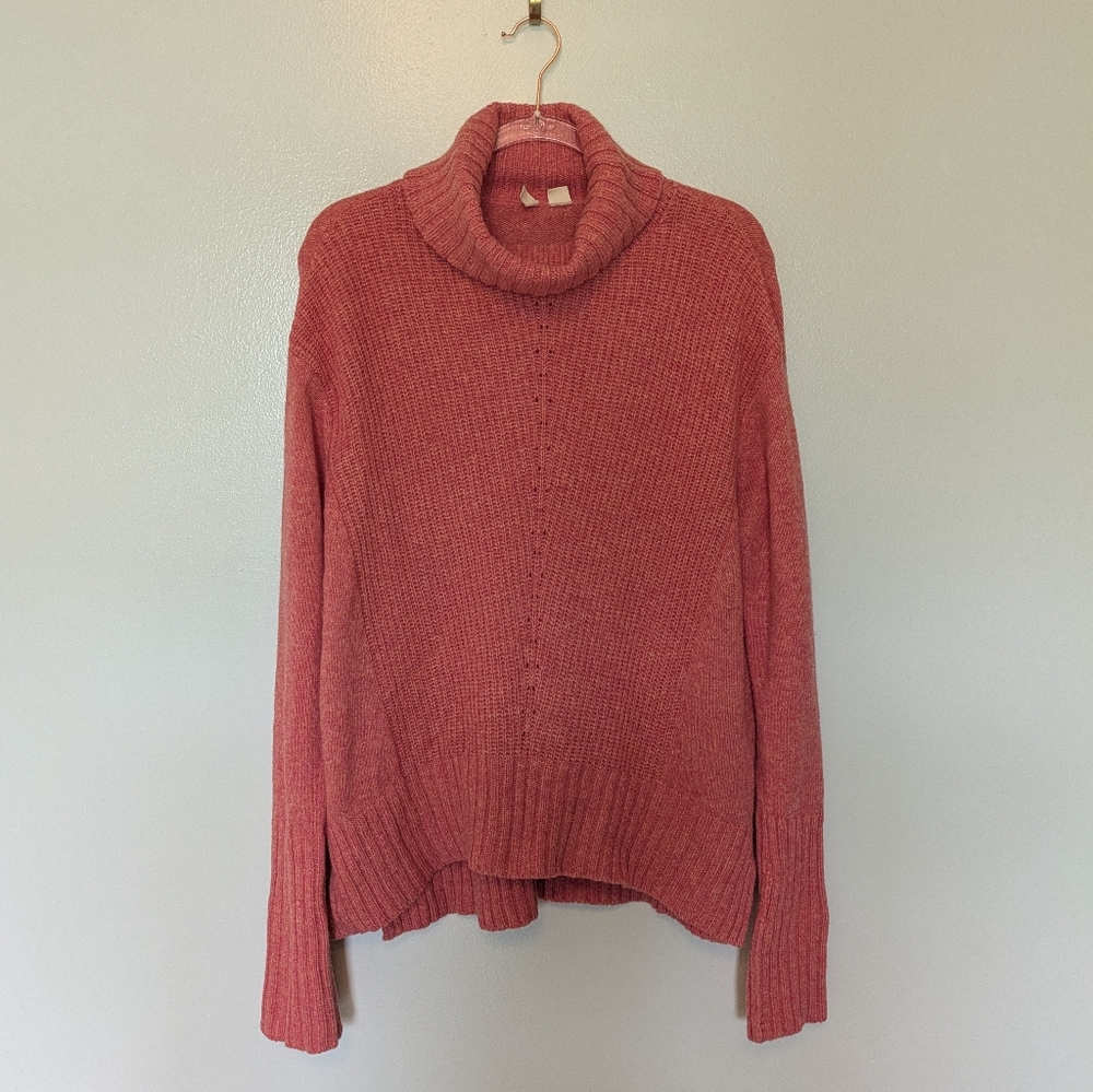 Anthropologie Moth Fireside Marled Pink Coral Oversized Small
